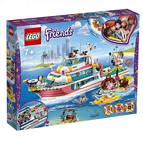 LEGO Friends Rescue Mission Boat 41381 Boat Building Kit with Mini Dolls and Toy Sea Creatures includes Narwhal Figure, Treasure Chest and more for Creative Play (908 Pieces) von LEGO