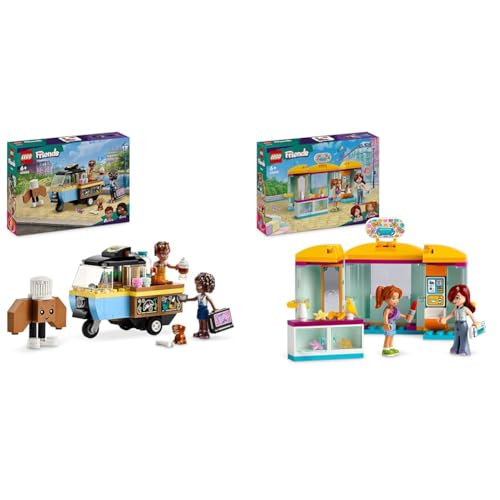 LEGO Friends Rollendes Café, Kleines Bäckerei-Spielzeug für Kinder & Friends Mini-Boutique, Spielzeug-Laden, kleines Make-Up-Set von LEGO