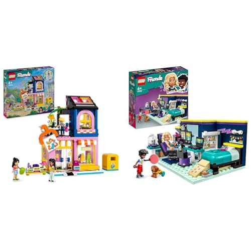 LEGO Friends Vintage-Modegeschäft, Bausatz für Kinder mit Spielzeug-Laden & Friends Novas Zimmer Gaming Spielzeug von LEGO