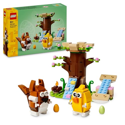 LEGO Frühlingstierspielplatz, Bauset mit Vogel und Eichhörnchen, Spielset mit Baumhaus für Kinder, Geschenkidee für Jungen und Mädchen ab 8 Jahren, Tierset, Spielzeug mit Tierfiguren 40709 von LEGO