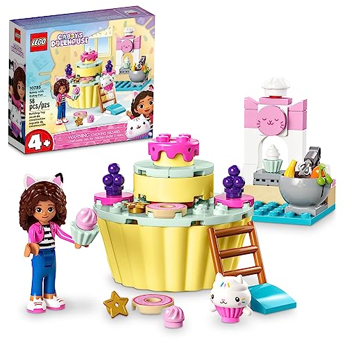 LEGO Gabby's Dollhouse Bakey with Cakey Fun 10785 Bauspielzeug-Set für Fans der DreamWorks Animationsserie, Pretend Play Küche, Ofen und Riesen Cupcake zum Dekorieren, Geschenk für 4+ Jährige von LEGO