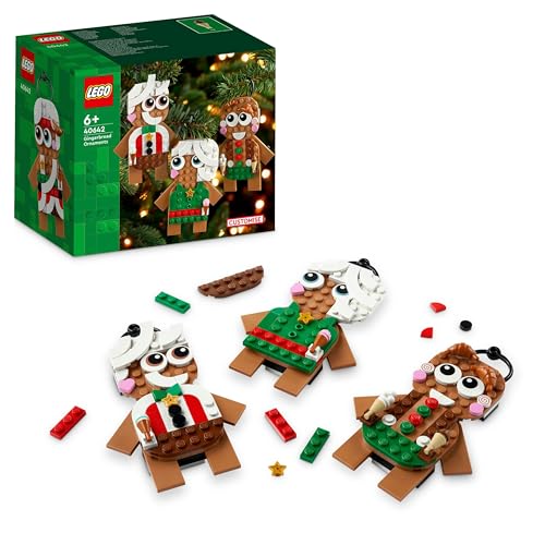 LEGO Lebkuchenmännchen Set, Spielzeug für Kinder ab 6 Jahren, Mädchen und Jungen, Geschenkidee zu Weihnachten, Hängende Deko, Perfektes Accessoire für das Kinderzimmer, Weihnachtsdeko 40642 von LEGO