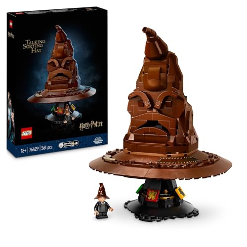 LEGO Harry Potter Der Sprechende Hut, Hogwarts-Modell für Erwachsene, Film-Geschenk für Frauen, Männer, Mama und Papa, mit zufälligen 31 Klangkombinationen, Sortiert Dich in Dein Hogwarts Haus 76429 von LEGO