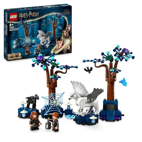 LEGO Harry Potter Der verbotene Wald: Magische Wesen Spielzeug mit Hermine und Ron-Figuren, Plus Fantasy-Tiere wie Seidenschnabel und Thestral, Geschenk für Kinder, Mädchen, Jungen ab 8 Jahren 76432 von LEGO