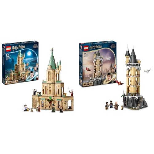 LEGO Harry Potter Hogwarts: Dumbledores Büro Set, Schloss-Erweiterung & Harry Potter Eulerei auf Schloss Hogwarts, Abenteuer-Set von LEGO