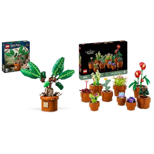LEGO Harry Potter Mandragora Pflanze Spielzeugfigur und Topf + LEGO Botanicals Kleine Pflanzen - 9 Topfpflanzen Set 76433 + 10329 LEGO Harry Potter Mandragora Pflanze Spielzeugfigur und Topf + LEGO Botanicals Kleine Pflanzen - 9 Topfpflanzen Set 76433 + 10329 von LEGO