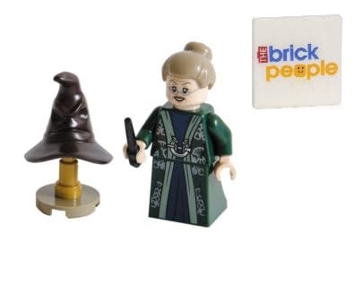 LEGO Harry Potter - Professor McGonagall Minifigur mit Zauberstab und Sortierhut von LEGO