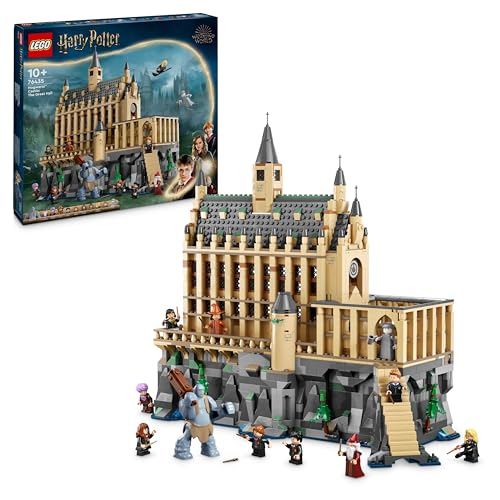 LEGO Harry Potter Schloss Hogwarts: Die Große Halle, Zauberer-Spielzeug zum Sammeln, mit 11 Minifiguren, darunter auch Hermine Granger, magisches Geschenk für Jungen und Mädchen 76435 von LEGO
