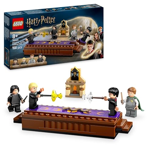 LEGO Harry Potter Schloss Hogwarts: Duellierclub, Bauset mit 4 Minifiguren inkl. Draco Malfoy, Gilderoy Lockhart & Severus Snape, Set mit Funktion zum Umstürzen für Jungen & Mädchen ab 8 Jahren 76441 von LEGO