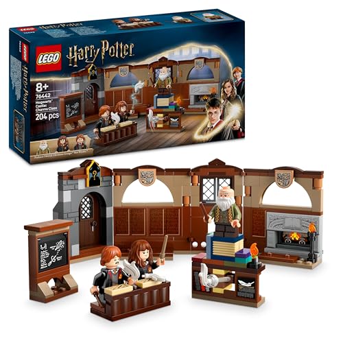 LEGO Harry Potter Schloss Hogwarts: Zauberkunstunterricht, Set mit 3 Minifiguren, inkl. Hermine Granger & Ron Weasley, Wingardium Leviosa Funktion, Spielzeug für Mädchen & Jungen ab 8 Jahren 76442 von LEGO