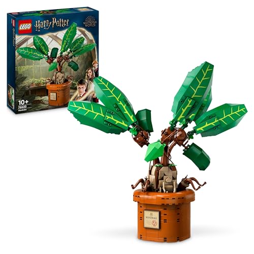 LEGO Harry Potter Zaubertrankpflanze: Alraune, Pflanzen-Spielzeug mit Topf, magisches Geschenk für Mädchen, Jungen und alle Fans, Spielset für fantasievolle Kinder, Wohn-Deko 76433 von LEGO