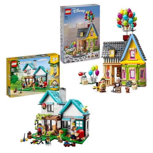 LEGO Haus-Bundle - Enthält Disney und Pixar Carls Haus aus „Oben“ (43217) und Creator 3in1 Gemütliches Haus (31139) - Bauspielzeug für Jungen und Mädchen ab 9 Jahren - Kreatives Geburtstagsgeschenk von LEGO