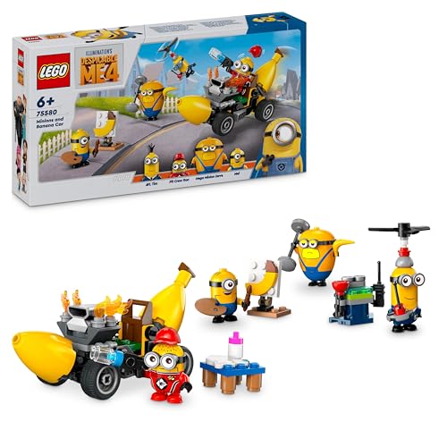 LEGO Ich – Einfach unverbesserlich 4 Minions und das Bananen Auto, Spielset zu Ich – Einfach unverbesserlich 4, Kinderspielzeug, kreatives Minions-Geschenk für Jungen und Mädchen ab 6 Jahren 75580 von LEGO