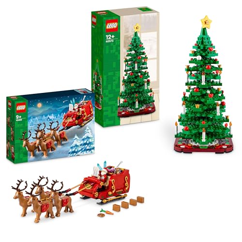 LEGO Feiertags-Bundle - Enthält Schlitten des Weihnachtsmanns (40499) & Weihnachtsbaum (40573) - Bauspielzeug für Jungen & Mädchen ab 9 Jahren - Kreative Geburtstagsgeschenke für Kinder von LEGO