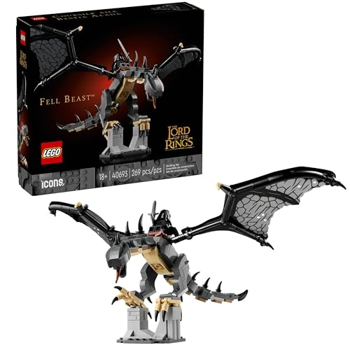 LEGO Icons Der Herr der Ringe Fell Beast 40693 Bauset für Erwachsene, mit Nazgûl Minifigur und Osgiliath Display, 269 Teile von LEGO