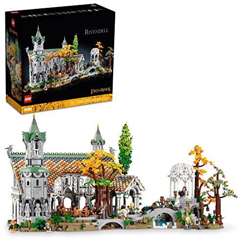 LEGO Icons DER Herr DER Ringe: BRUCHTAL, Großes Set für Erwachsene mit 15 Minifiguren, Frodo, Sam und Bilbo Beutlin, baue und Stelle das Tal von Mittelerde aus, Muttertagsgeschenk für Mama 10316 von LEGO