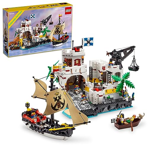 LEGO Icons Eldorado Festung Bauset Piraten Geschenk enthält Piratenschiff und 8 Minifiguren, nostalgische Geschenkidee für Erwachsene, die EIN lohnendes Projekt lieben, Home Office Decor 10320 von LEGO