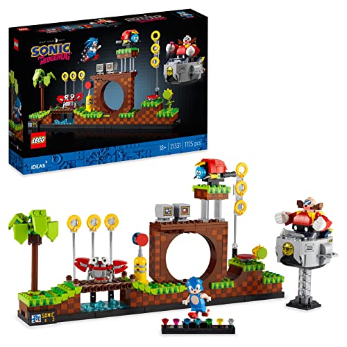 LEGO Ideas 21331 Sonic The Hedgehog – Green Hill Zone Set mit Dr. Eggmann, Egg-Mobil und weiteren Figuren, Geschenkidee für Erwachsene von LEGO