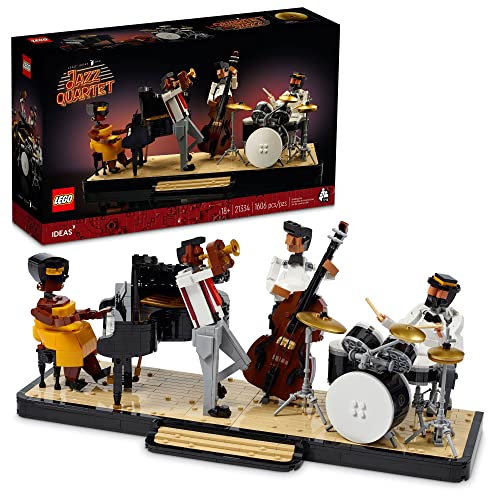 LEGO Ideas 21334 Bausatz, Jazz Quartett, BAU- und Ausstellungsmodell für Erwachsene mit Leidenschaft Musik (1.606 Teile), 6399700 von LEGO