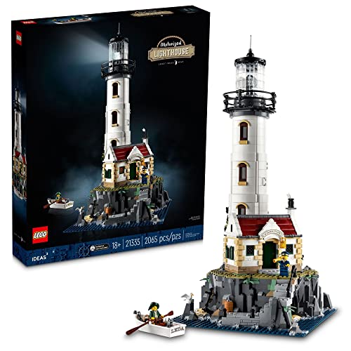 LEGO Ideas Motorized Lighthouse 21335 - Modellbausatz für Erwachsene, komplett mit drehbaren Lichtern, urigem Häuschen und Einer geheimnisvollen Höhle, kreative Geschenkidee LEGO Ideas Motorized Lighthouse 21335 - Modellbausatz für Erwachsene, komplett mit drehbaren Lichtern, urigem Häuschen und Einer geheimnisvollen Höhle, kreative Geschenkidee von LEGO