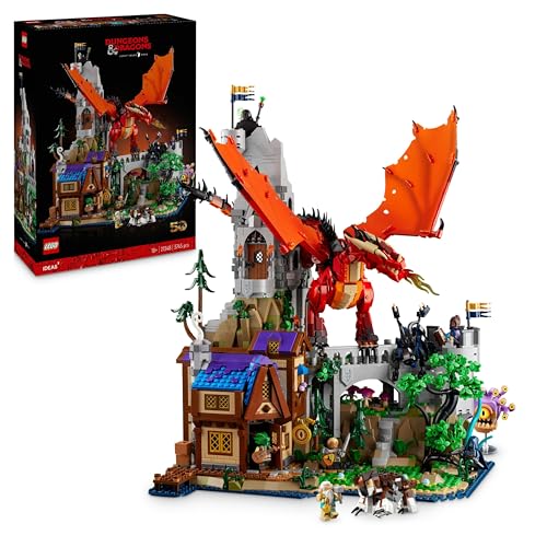 LEGO Ideas Dungeons & Dragons: Die Sage vom Roten Drachen, Bauset für Erwachsene, Dungeons and Dragons Geschenkideen für Fans, Fantasy-Bauset, kreative Aktivität 21348 von LEGO