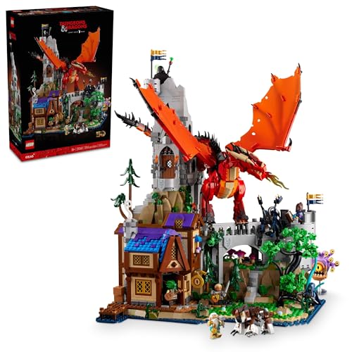 LEGO Ideas Dungeons & Dragons: Red Dragon's Tale Bauset für Erwachsene, Dungeons and Dragons Geschenkidee, Fantasy-Modell zum Bauen und Ausstellen, erstellt in Zusammenarbeit mit Zauberern der Küste, von LEGO