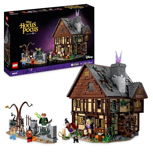 LEGO Ideas Hocus Pocus: Das Hexenhaus der Sanderson-Schwestern Set, Bausatz zum Sammeln für Erwachsene mit Haus, 6 Minifiguren und Zubehör, Frauen und Männer 21341 von LEGO