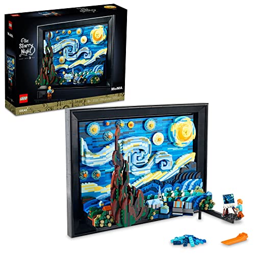 LEGO Ideas Vincent Van Gogh - The Starry Night 21333 Bauset 3D Art Bau- und Ausstellungsmodellbausatz für Erwachsene (2.316 Teile) von LEGO