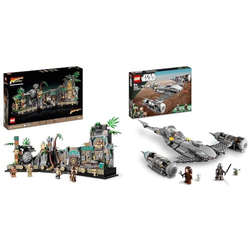 LEGO Indiana Jones Tempel des goldenen Götzen Modellbausatz für Erwachsene & Star Wars Der N-1 Starfighter des Mandalorianers aus Das Buch von Boba Fett von LEGO