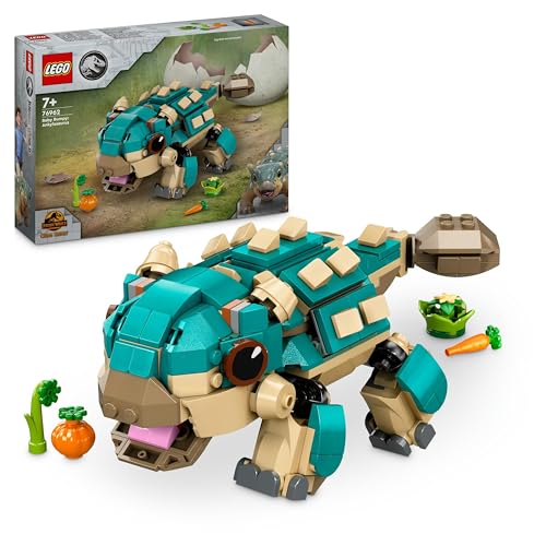 LEGO Jurassic World Baby Bumpy: Ankylosaurus, baubarer Spielzeug-Dinosaurier für Fans von Jurassic World: Neue Abenteuer, Geschenk für Jungen und Mädchen ab 7 Jahren 76962 von LEGO