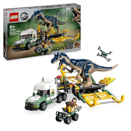 LEGO Jurassic World Dinosaurier-Missionen: Allosaurus-Transporter, Dino-Spielset, Geschenkidee für Kinder mit den Minifiguren Kenji, Darius und Yaz, für Jungen und Mädchen ab 8 Jahren 76966 von LEGO