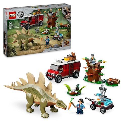 LEGO Jurassic World Dinosaurier-Missionen: Entdeckung des Stegosaurus, Abenteuer-Spielset für Jungen und Mädchen ab 6 Jahren, Geschenk für Fans von Ben und Sammy 76965 von LEGO