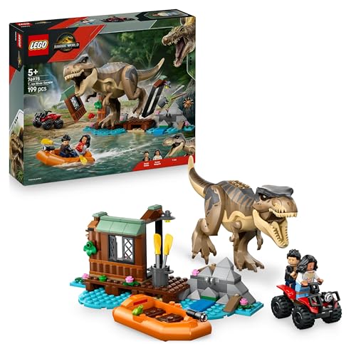 LEGO Jurassic World Flucht vor dem T.Rex – Interaktives Spielzeug mit Dinosaurier-Figur, Boot, ATV und 2 Minifiguren – Geschenk für Jungen und Mädchen ab 5 Jahren – 76975 LEGO Jurassic World Flucht vor dem T.Rex – Interaktives Spielzeug mit Dinosaurier-Figur, Boot, ATV und 2 Minifiguren – Geschenk für Jungen und Mädchen ab 5 Jahren – 76975 von LEGO