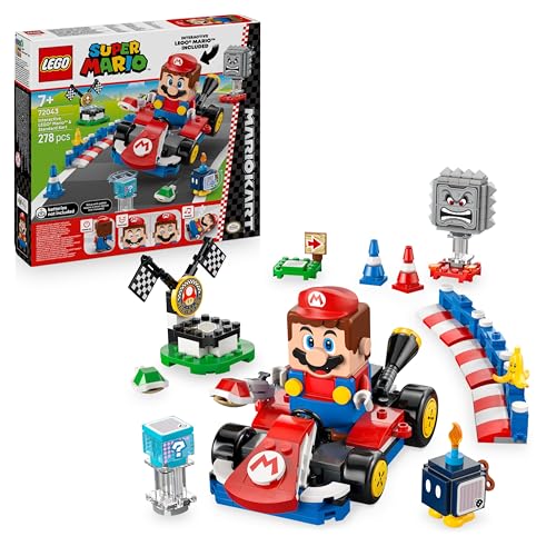 LEGO Mario Kart - Interaktiver Mario & Standard-Kart - Nintendo Spielzeug - Spiel Rennstrecke mit Auto, 3 Figuren, Podium & Barrieren - Gamer Geschenk für Jungen & Mädchen ab 7 Jahren - 72043 LEGO Mario Kart - Interaktiver Mario & Standard-Kart - Nintendo Spielzeug - Spiel Rennstrecke mit Auto, 3 Figuren, Podium & Barrieren - Gamer Geschenk für Jungen & Mädchen ab 7 Jahren - 72043 von LEGO
