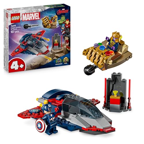 LEGO ǀ Marvel Captain America vs. Thanos - Kinder Spielzeug mit Minifiguren - Kreatives Geschenk für Jungen und Mädchen ab 4 Jahren - Superhelden Spielset zum Ausstellen und Sammeln - 76319 LEGO ǀ Marvel Captain America vs. Thanos - Kinder Spielzeug mit Minifiguren - Kreatives Geschenk für Jungen und Mädchen ab 4 Jahren - Superhelden Spielset zum Ausstellen und Sammeln - 76319 von LEGO
