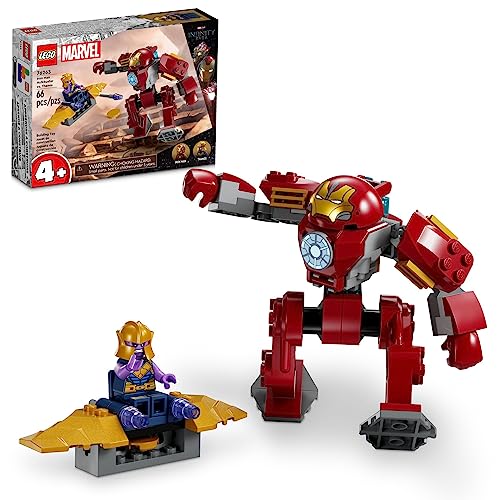 LEGO Marvel Iron Man Hulkbuster vs. Thanos 76263 Bauspielzeug-Set mit Thanos und Iron Man Figuren, Hulkbuster Spielzeug mit beweglichem Mech für Superhelden-Battle-Action, lustiges Marvel-Spielzeug von LEGO