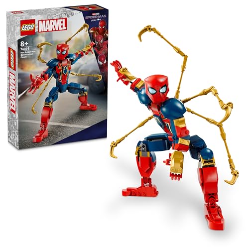 Lego Marvel Iron Spider-Man Baufigur, Superhelden-Actionspielzeug für Kinder ab 8 Jahren, Jungen & Mädchen, Set mit Rüstung, baubares Modell, Avengers Geschenk-Idee für Fans der Marvel Filme 76298 von LEGO