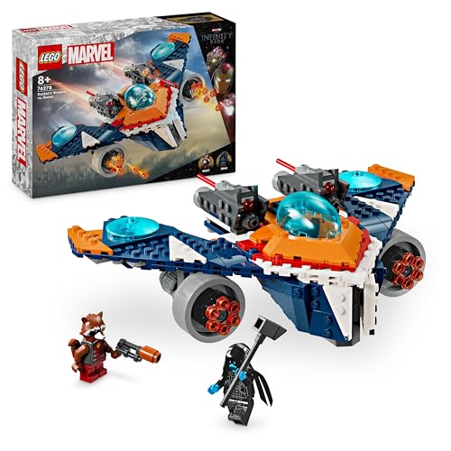 LEGO Marvel Rockets Raumschiff vs. Ronan, Set mit baubarem Raumschiff, Superhelden-Spielzeug aus Guardians of The Galaxy mit Figuren, Geschenk für Jungs und Mädchen ab 8 Jahren 76278 von LEGO