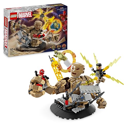 LEGO Marvel Spider-Man vs. Sandman: Showdown, Superhelden-Spielzeug mit Figuren inkl. Lizard und Electro, Bauspielzeug für Rollenspiele, Geschenk für actionbegeisterte Jungs und Mädchen 76280 von LEGO