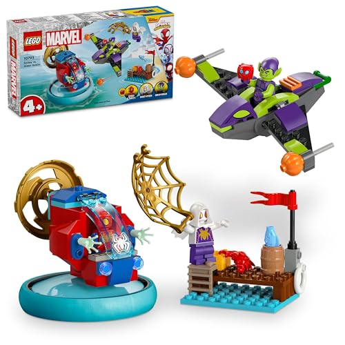 LEGO Marvel Spidey und Seine Super-Freunde Spidey vs. Green Goblin Spider-Man-Spielzeug mit Minifiguren, Superhelden-Spielzeug mit Fahrzeugen, Geschenk für Jungs und Mädchen ab 4 Jahren 10793 von LEGO