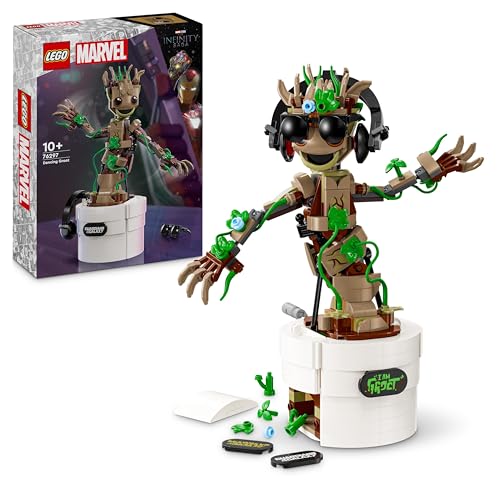 LEGO Marvel Tanzender Groot, animierte Minifigur eines Charakters aus Guardians of The Galaxy, interaktives Spielset, Superheldengeschenk für Jungen und Mädchen 76297 von LEGO