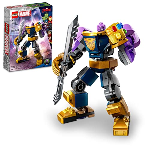 LEGO Marvel Thanos Mech Armor 76242 Avengers Actionfiguren-Set, Bauspielzeug mit Infinity Gauntlet & Steinen, Sammel-Superhelden-Geschenk für Jungen und Mädchen ab 6 Jahren von LEGO