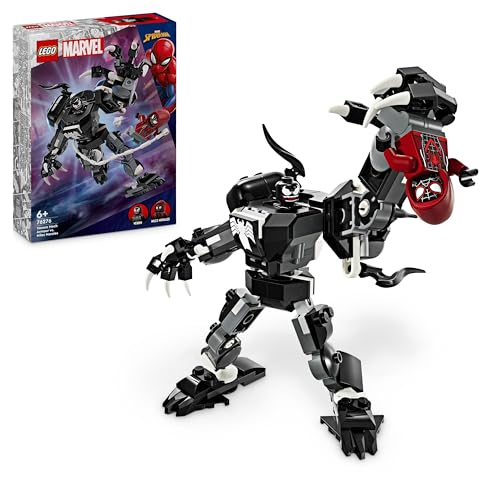 LEGO Marvel Venom Mech vs. Miles Morales, bewegliche Actionfiguren für Kinder, Spider-Man-Set mit Mini-Figuren für Superhelden-Duelle, Spielzeug-Geschenk für Jungen und Mädchen ab 6 Jahren 76276 von LEGO