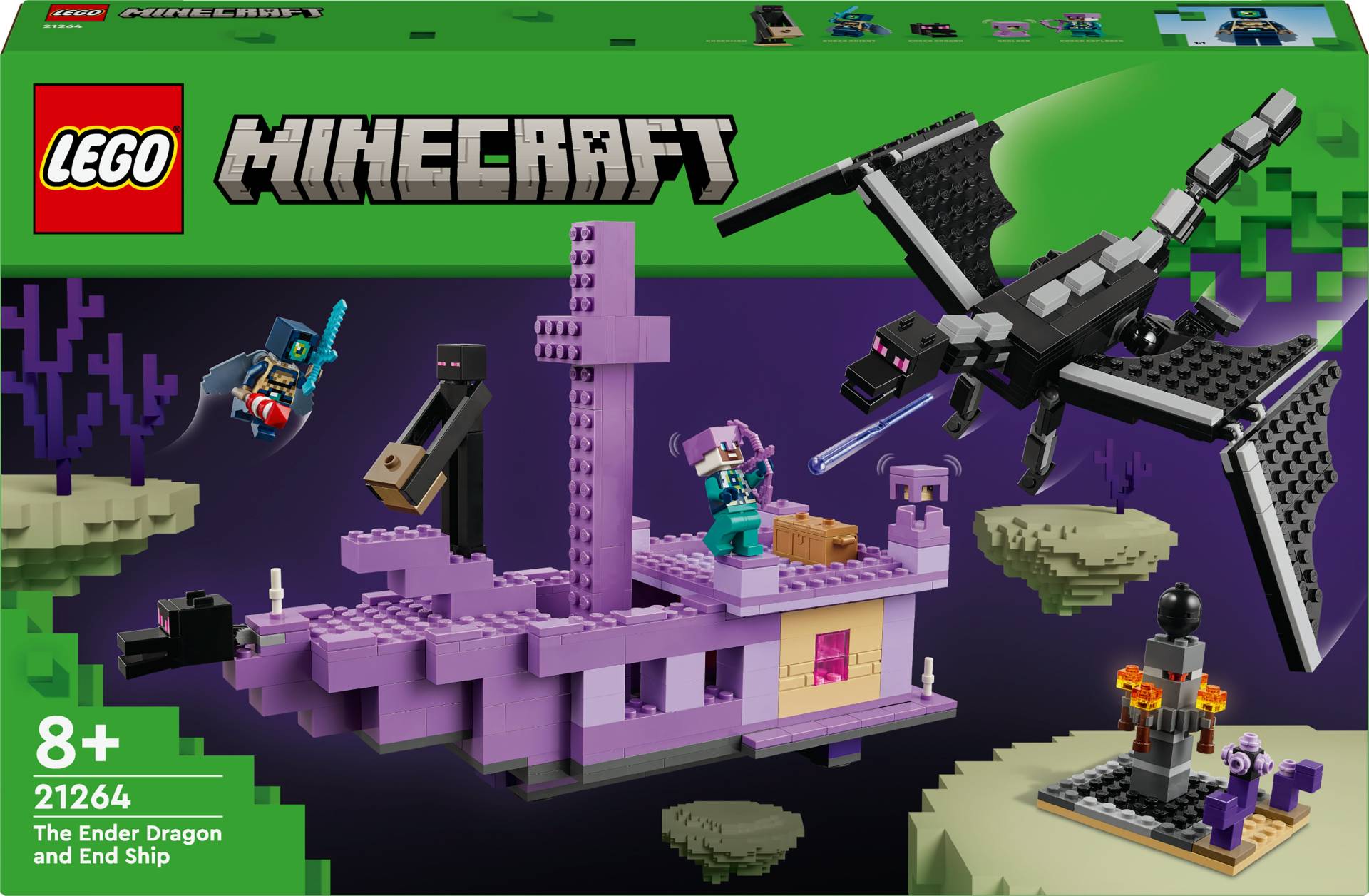 LEGO Minecraft 21264 Der Enderdrache und das Endschiff von LEGO