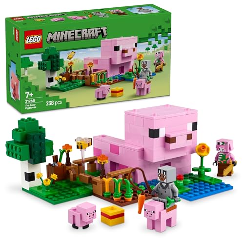 LEGO Minecraft Das Babyschwein-Haus - Interaktives Spielzeug mit Einer Helden Figur, Schwein, Biene, Zombie Piglin - Kinder Gaming Geschenk für Mädchen und Jungen ab 7 Jahren - 21268 LEGO Minecraft Das Babyschwein-Haus - Interaktives Spielzeug mit Einer Helden Figur, Schwein, Biene, Zombie Piglin - Kinder Gaming Geschenk für Mädchen und Jungen ab 7 Jahren - 21268 von LEGO
