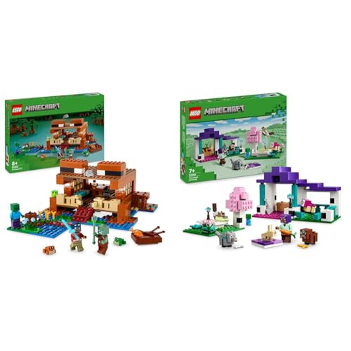 LEGO Minecraft Das Froschhaus, Spielzeug-Haus mit Figuren inkl. Zombie & Minecraft Das Tierheim, Spielzeug mit vielen Tier-Figuren LEGO Minecraft Das Froschhaus, Spielzeug-Haus mit Figuren inkl. Zombie & Minecraft Das Tierheim, Spielzeug mit vielen Tier-Figuren von LEGO