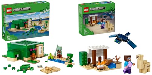 LEGO Minecraft Das Schildkrötenstrandhaus & Minecraft Steves Wüstenexpedition von LEGO