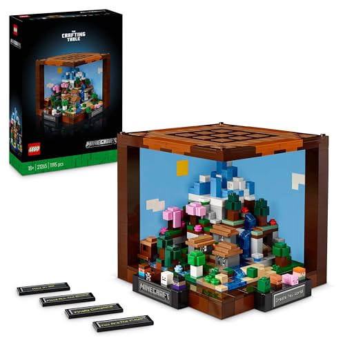 LEGO Minecraft Die Werkbank Bauset, Videospiel-Set mit 8 Figuren, darunter Steve, Alex, Kreaturen und Biomen, Modell zum 15-jährigen Jubiläum, Geschenk-Idee für Erwachsene, Männer & Frauen 21265 von LEGO