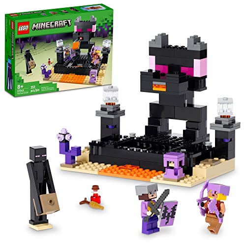 LEGO Minecraft The End Arena 21242, Player-vs-Player Schlacht Playset mit Lava, Ender Dragon and Enderman Figures, Action-Toys für Kinder 8 Plus Jahre alt von LEGO