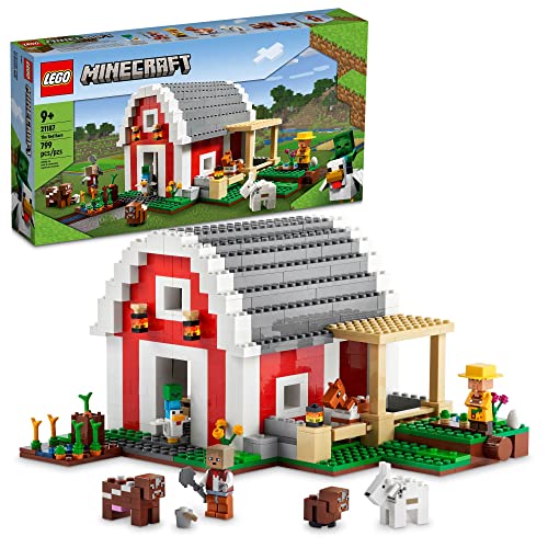 LEGO Minecraft 21187 The Red Barn Bauspielzeug-Set für Kinder, Mädchen und Jungen ab 9 Jahren, 799 Teile von LEGO